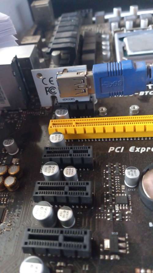 BTC PRO Mining Board,CPU and GPU Adaptors Included. 6 GPU slots. NVME Slot 6 Sata Slots.