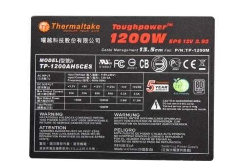 1200w 80 Plus Silver Thermaltake PSU