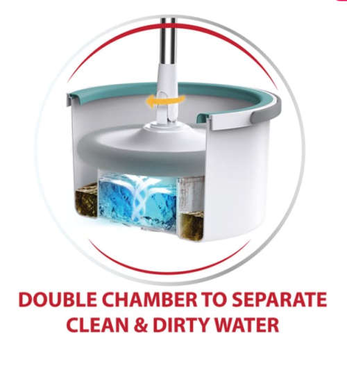 Always Clean Microfiber Spin Mop with Bucket