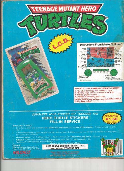 WOW! Teenage Mutant Hero Turtle Sticker Album -1990 - Scarce TMNT collectible