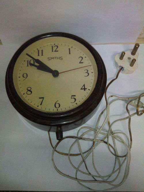 Vintage Electric Smiths Wall Mounted Clock (Rare, Tested & Working)