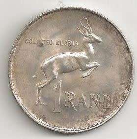 South African R1 **ONE RAND** Coin (1966)