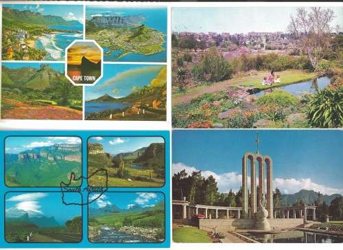 4x Vintage South African Postcards (new and unused)