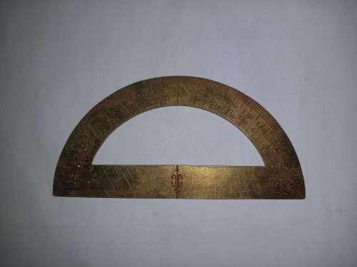 Vintage metal protractor