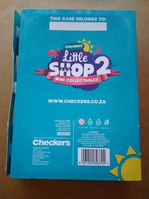 Checkers Little Shop 2 Mini Groceries / collectables with collector`s case