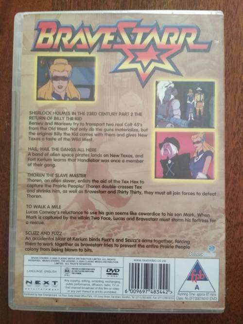 Classic Bravestarr Vol. 5 DVD - 1 and half viewing time
