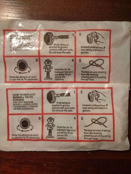 Genuine Coca Cola Yo-Yo Russell Super-Cord Coke Strings x 2 Packets