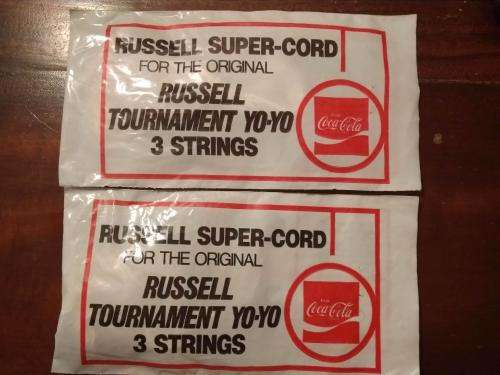 Genuine Coca Cola Yo-Yo Russell Super-Cord Coke Strings x 2 Packets
