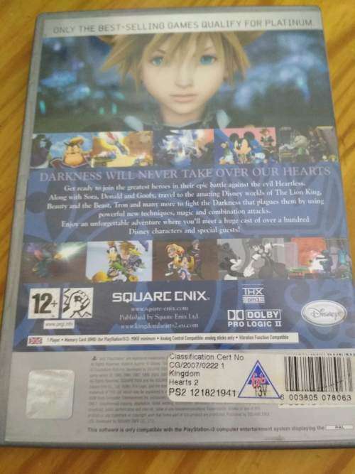 Kingdom Hearts 2 (Platinum) PS2 Game (CIB) Tested & working!