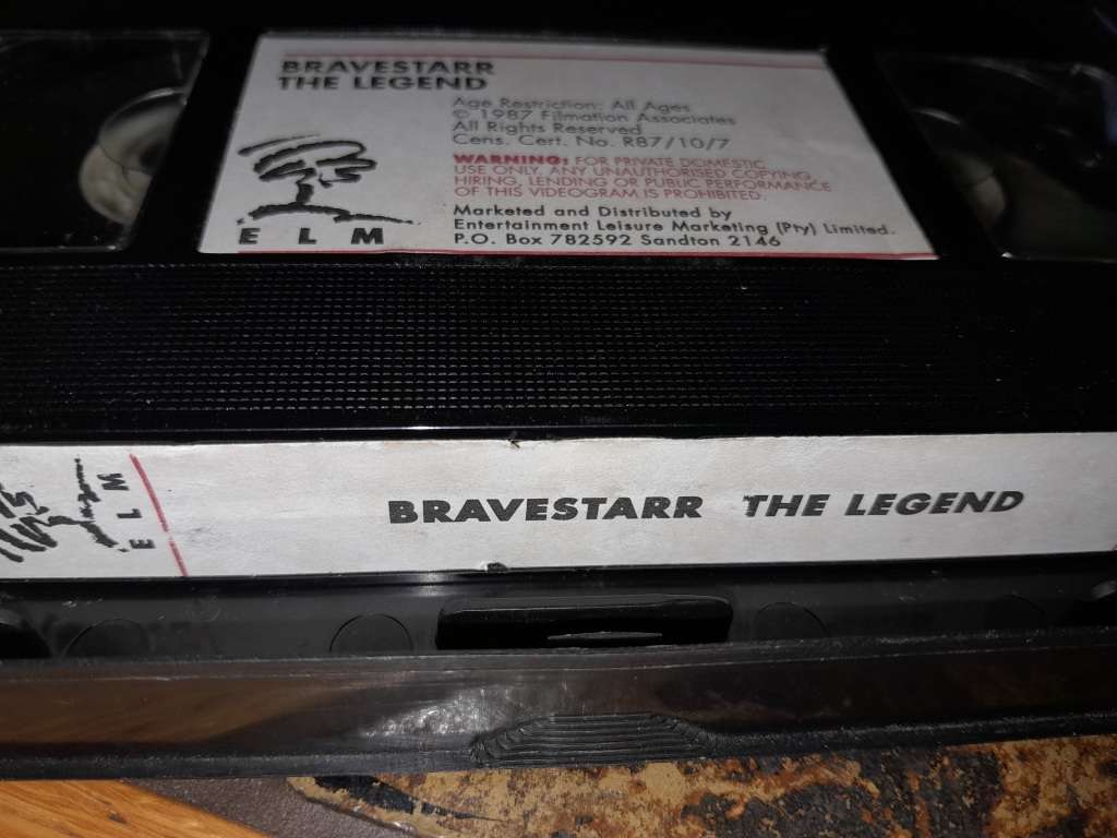 Bravestarr The Legend VHS - Tested and Working