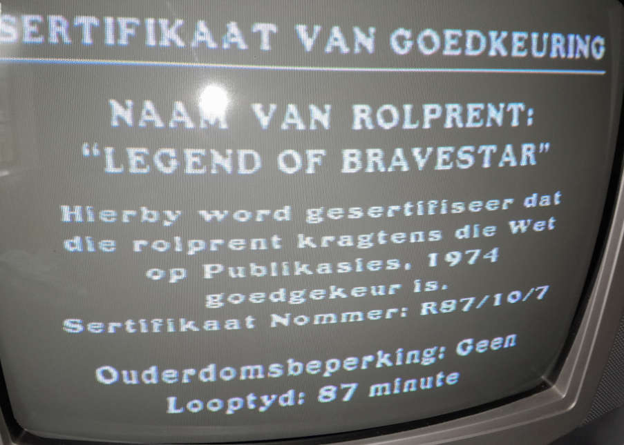 Bravestarr The Legend VHS - Tested and Working