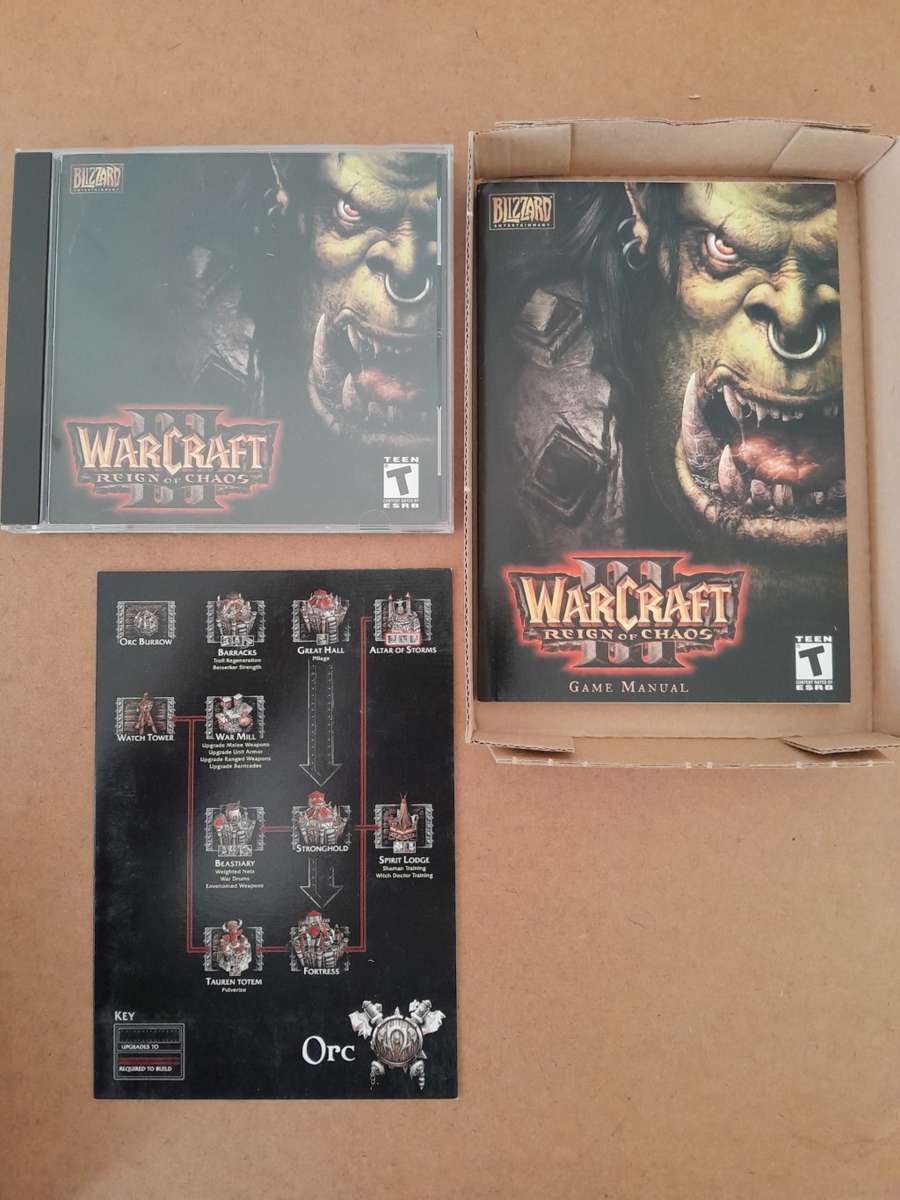 Boxed Warcraft 3 Reign of Chaos PC Game With Booklet