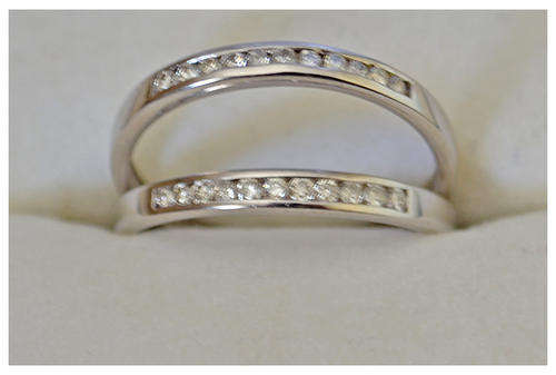 Genuine Diamond Wedding Bands Total 0.22CT