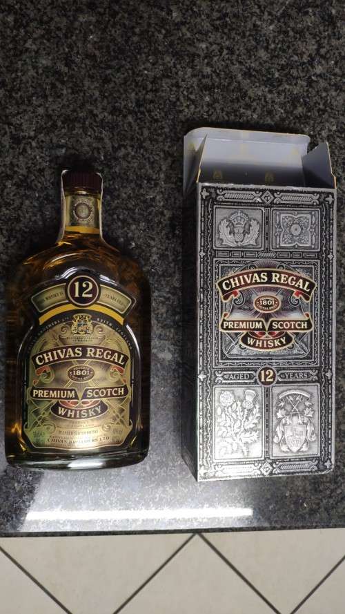 Chivas Regal 500ml rectangular bottle from 1980's