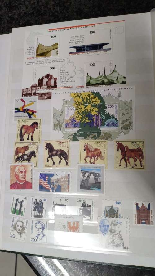 German stamps and mini-sheets in decent album