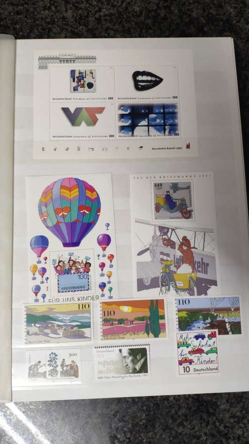 German stamps and mini-sheets in decent album