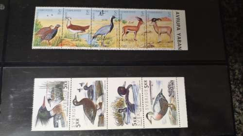 Double sided page with a few odds - Birds and labels/cinderellas
