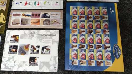 Lot of mini sheets, strips and one single. Cat Value R770+