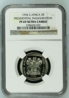 1994 S.Africa 5R Pres.Inauguration (Second Highest Grade) by NGC
