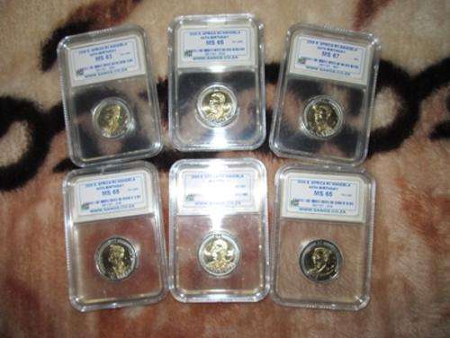 6 COIN SET 1 X MS63 4 X MS65 1 X MS 67 BID PER COIN TO TAKES ALL 6 COINS LOW START