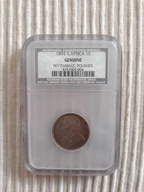 1892 S Africa Kruger 1 Shilling