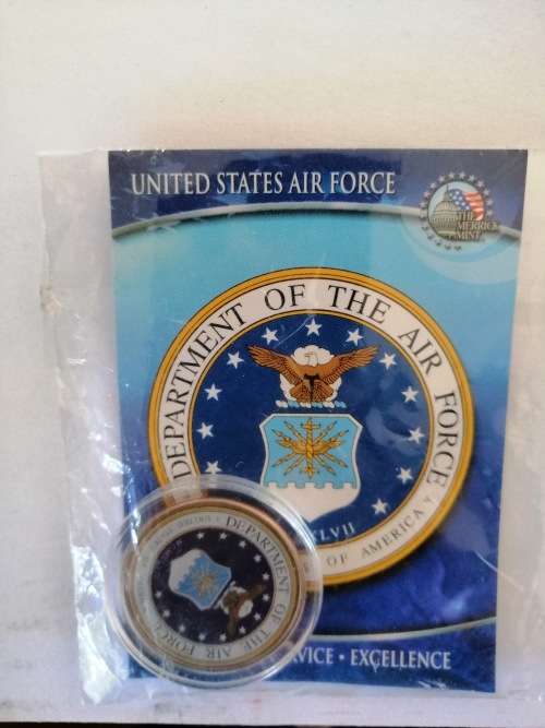 JFK COLORIZED HALF DOLLAR - UNITED STATES AIR FORCE