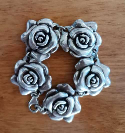 925 Silver bracelet and earring set