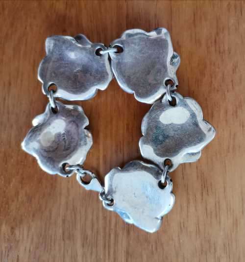 925 Silver bracelet and earring set