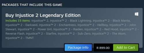 Injustice 2 Legendary Edition steam Key Brand New! R899.00