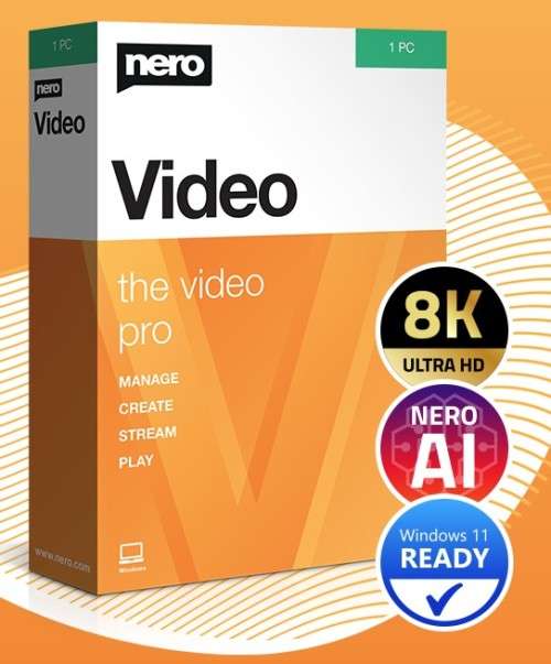 NERO Video Editor 2022 Original 1PC Lifelong License Key