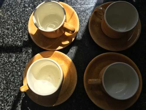 Willsgrove Pottery 4x Teacups And 4 Saucers