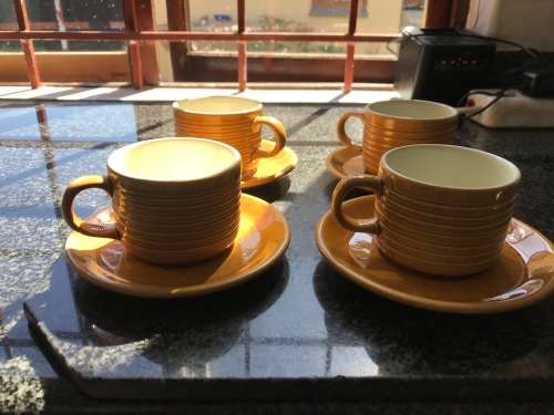 Willsgrove Pottery 4x Teacups And 4 Saucers