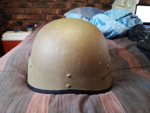 SADF helmet kevlar, SADF plastic inner for steel helmet and SANDF bush hat