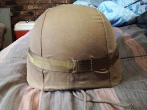 SADF helmet kevlar, SADF plastic inner for steel helmet and SANDF bush hat