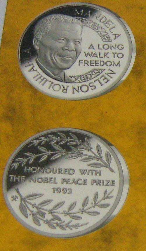 Nelson Mandela Nobel Peace Laureate 1993 Commemorative Medal