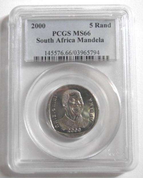 Mandela R5 year 2000 graded PCGS MS 66!! R1 start