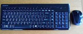 Gigabyte keyboard and wireless mouse