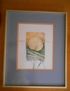 Framed painting of a beautiful shell