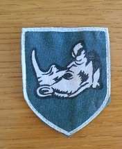 Rhodesian Army : 2 Brigade : original printed cloth badge with rhino