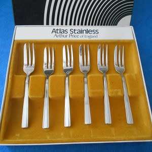 Stainless steel cake forks (boxed/unused/new)