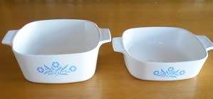 Blue cornflower corningware dishes - no lids