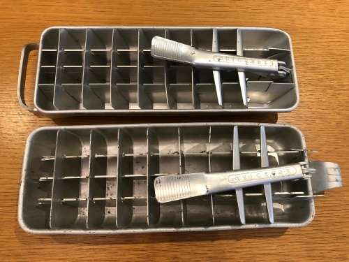 2 x Retro Quickube Aluminium ice trays