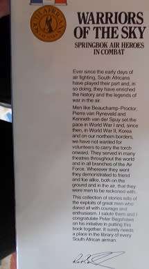 WARRIORS OF THE Springbok air heroes in combat, by Peter Bagshawe