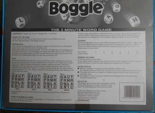 BOGGLE: The three minute word game
