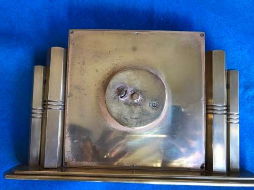 Decorative Art Deco brass mantel clock