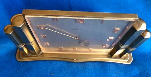 Decorative Art Deco brass mantel clock