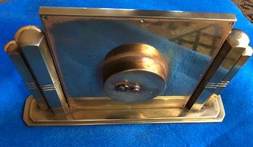 Decorative Art Deco brass mantel clock