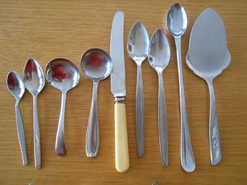 Assorted cutlery - silver plate and stainless steel