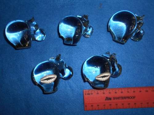 Ngwenya glass hippos x 5