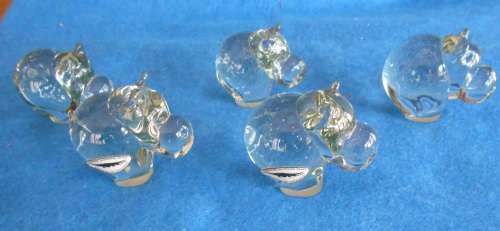 Ngwenya glass hippos x 5